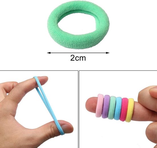 50-pack baby hair ties - multiple colors available - elastic mini hair ties - ponytail headbands - hair accessories for girls and children