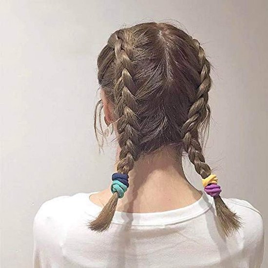 50-pack baby hair ties - multiple colors available - elastic mini hair ties - ponytail headbands - hair accessories for girls and children