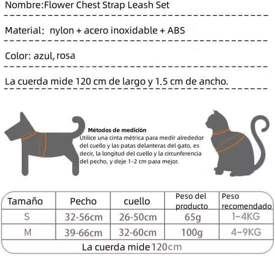 Dog harness - dog harness - dog harness small dog - Anti-pull harness - Y-shaped harness - Pet harness - Cat escape harness - Adjustable harness for small and medium dogs (blue, size S)