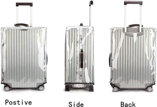 Luggage Cover - Transparent PVC Material - Waterproof and Scratch Resistant - Semi-transparent Luggage Cover - Suitable for Business Travel and Daily Use - 26
