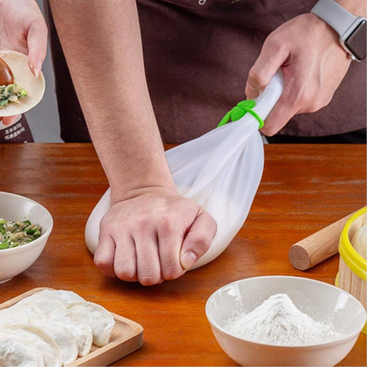 Silicone Kneading Bags, Non-Stick Kneading Bags, Dough Bags, Mixing Bags, Baking Tools, Kitchen Supplies for Making Pastry, Bread, Pizza