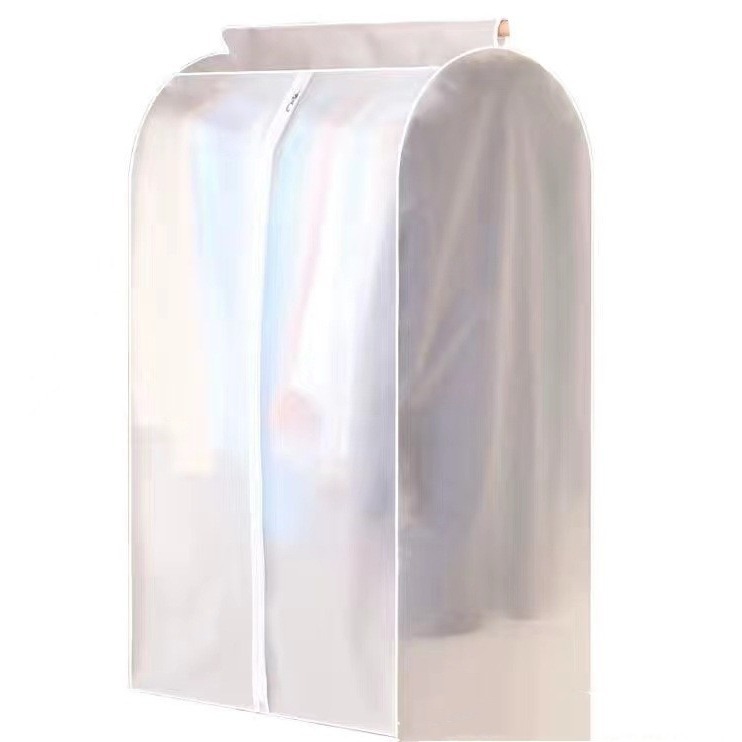 1 Piece Dustproof Garment Cover with Zip Closure for Hanging Clothes, Suits, Dresses and Wardrobe Rail Storage, White