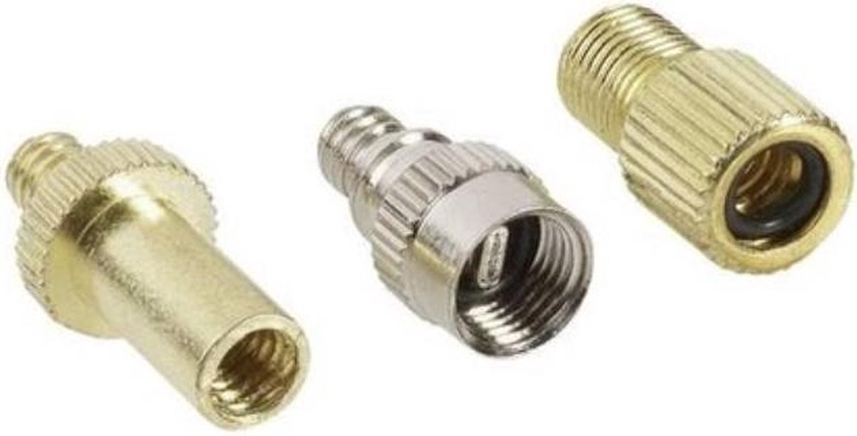 Adapter for bicycle valve - 3-piece - bicycle valve - adapter