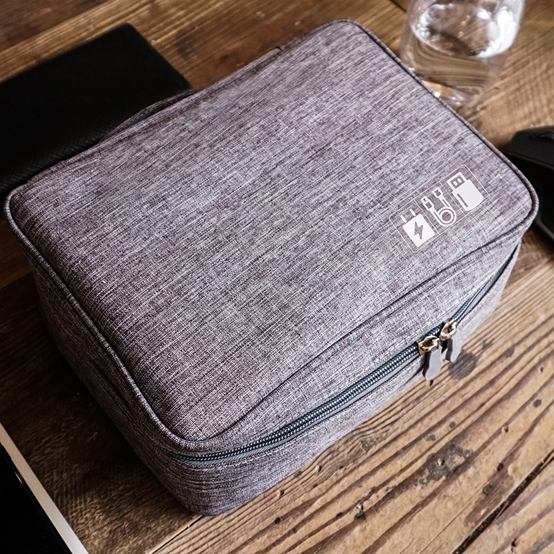Navy Blue Data Storage Bag - Organizer for Cables, Chargers & Tech Accessories