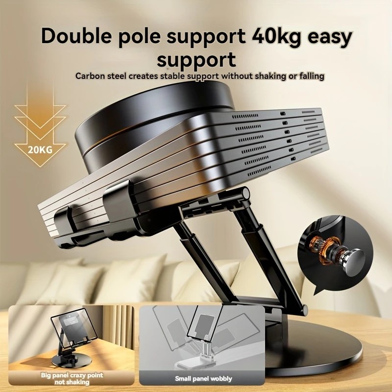 All-round Rotation, Rock-solid on Desktop —— Free Height Adjustment, One Stand for All Scenarios