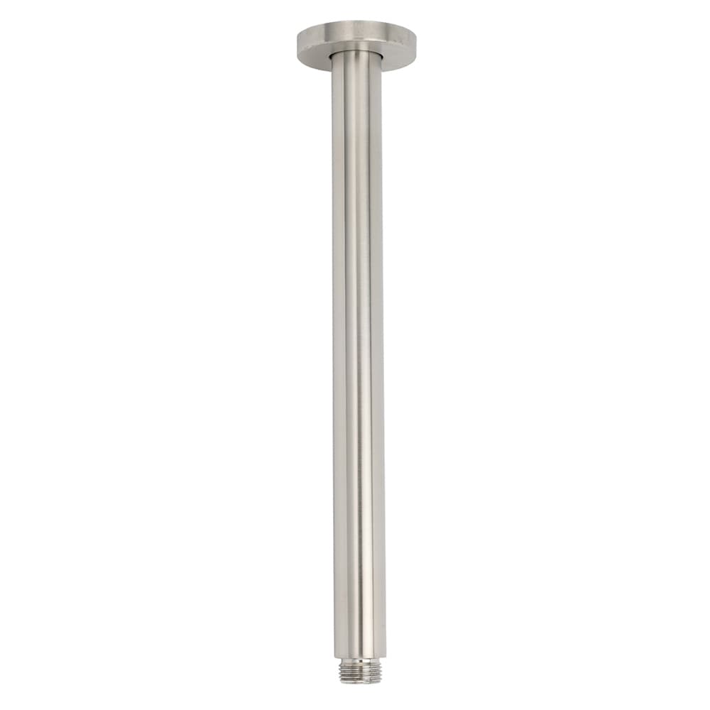 Fixed Rain Shower Head 10 Inch Brushed Nickel with Brass Ceiling Dropper Arm Set
