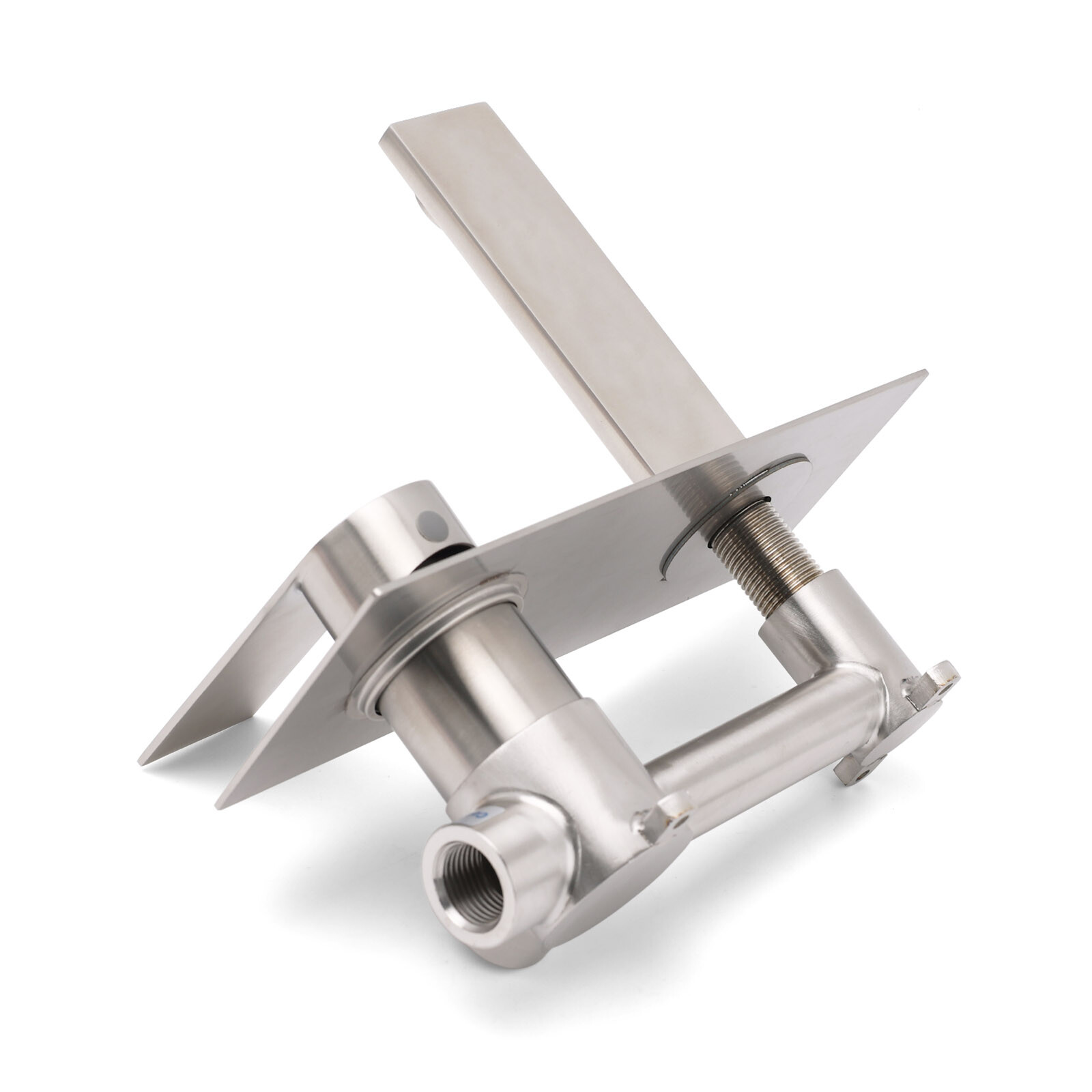 WELS Bruhsed Nickel Square Wall Concealed Basin Mixer Laundry Faucet Tap Spout