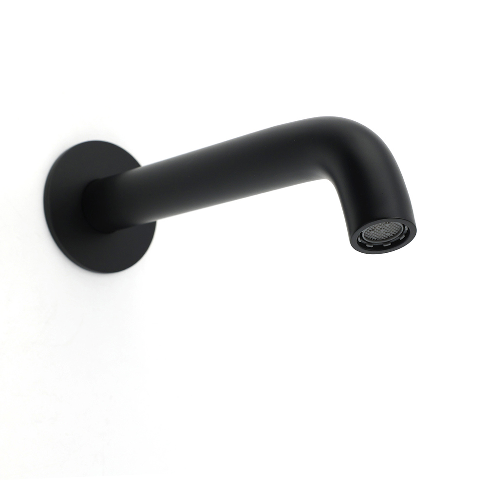 Matt Black Round Basin Faucet Bubble Water Outlet Stainless Steel Bath Tub Spout