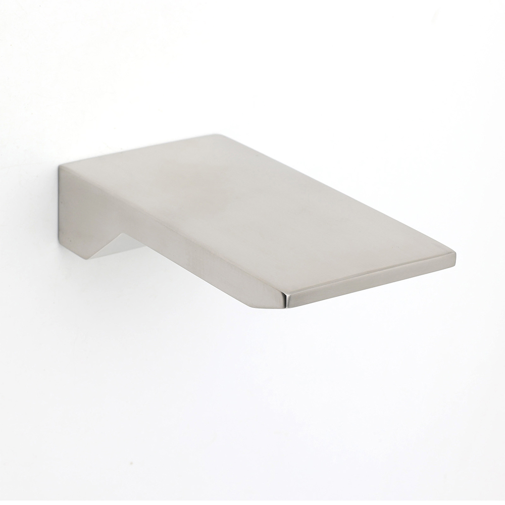 Brushed Nickel Square Cubic Shower Bathtub Waterfall Outlet Wall Mounted Spout