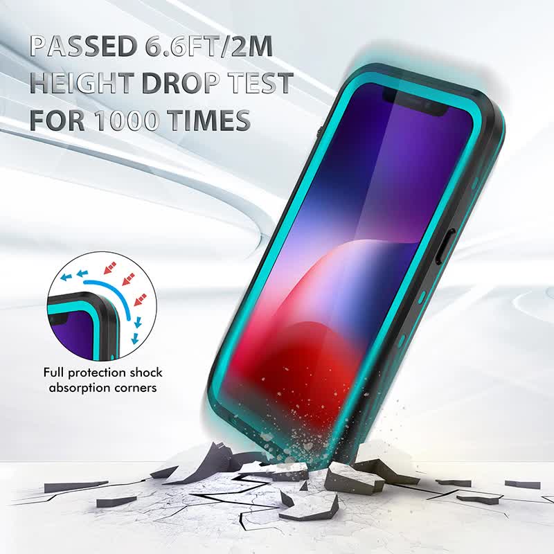IP68 Waterproof Case for iPhone 15 14 13 12 11 Pro Max XS Max XR 7 8 RedPepper Transparent Protection Diving Underwater Swimming Outdoor Sports Black Black i-Phone 15