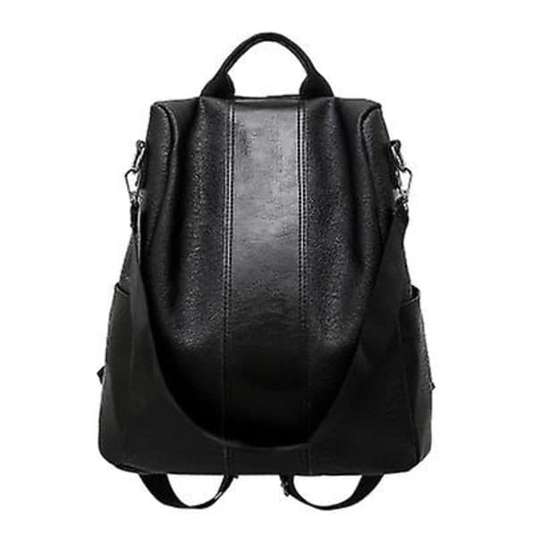 Women's Backpack Women's Leather Backpack School Bag Black/Brown Large Capacity All Match Fashion 1st Black