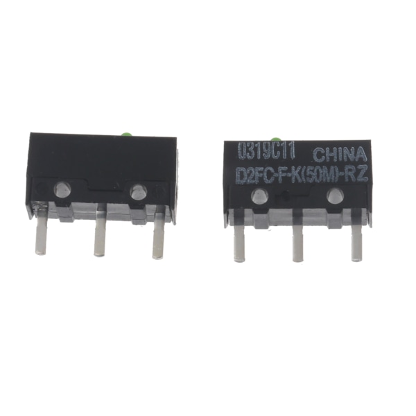2pcs Green Dot Mouse Microswitch D2FC-FK(50M)-RZ for Razer Mouse Microswitches 50 Million Clicks for Lifetime