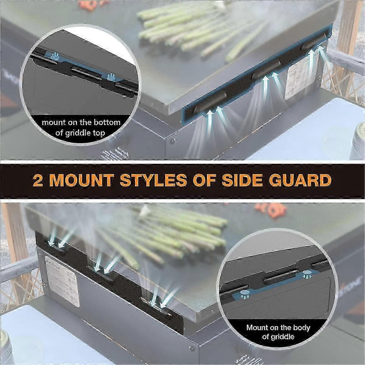 Magnetic Wind Shields for 36 Inch Blackstone Grill Stainless Steel Flame Shield Black