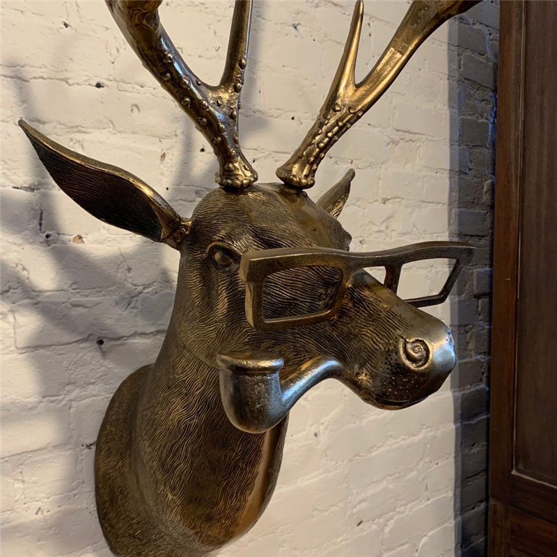 Frankie Stag Animal Resin Hanging Ornament Wall Art Front Door Decorative Pendant Housewarming Gift Deer