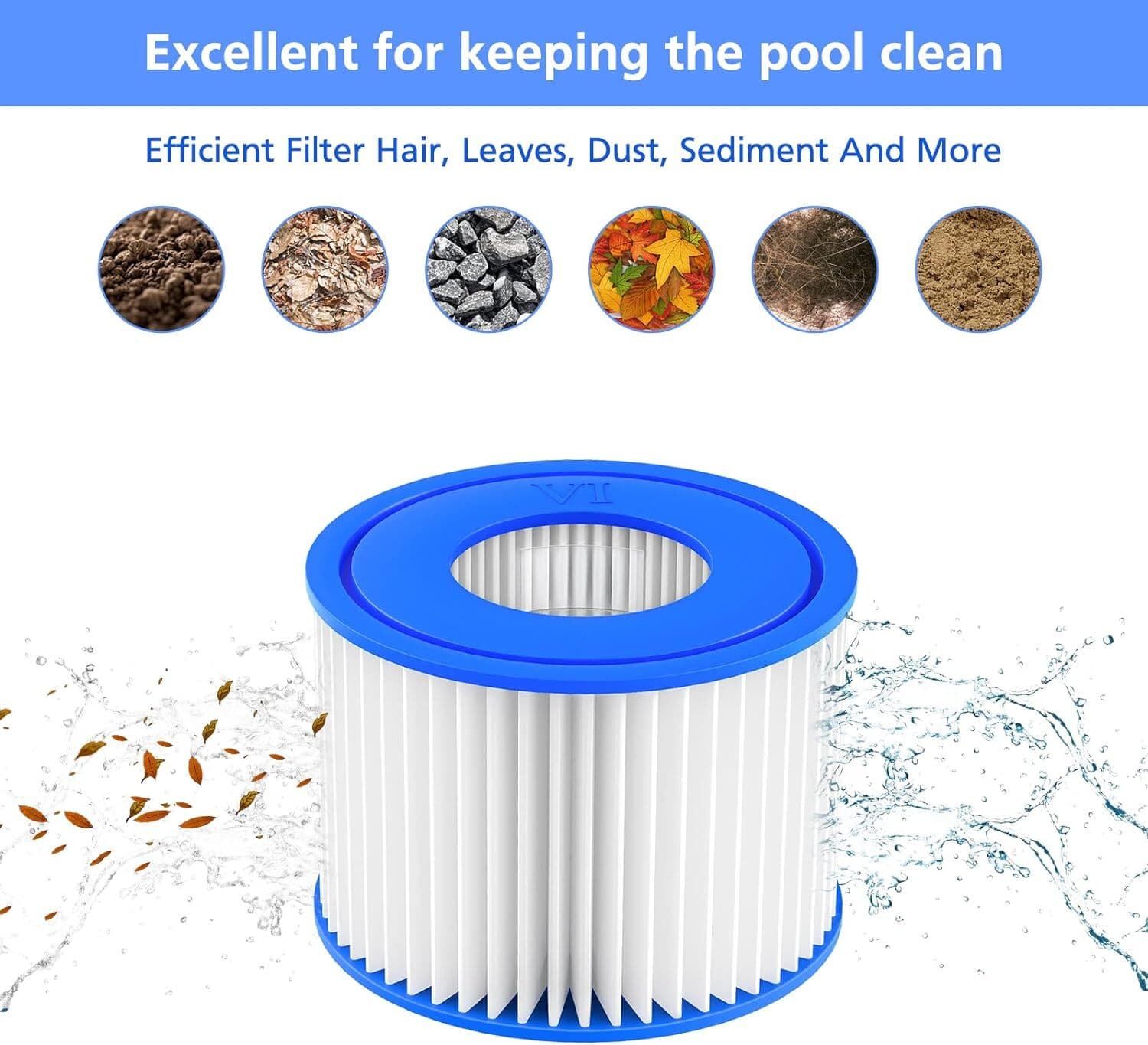 Filter Cartridge Type VI Compatible with All Hot Tub Models 2pcs