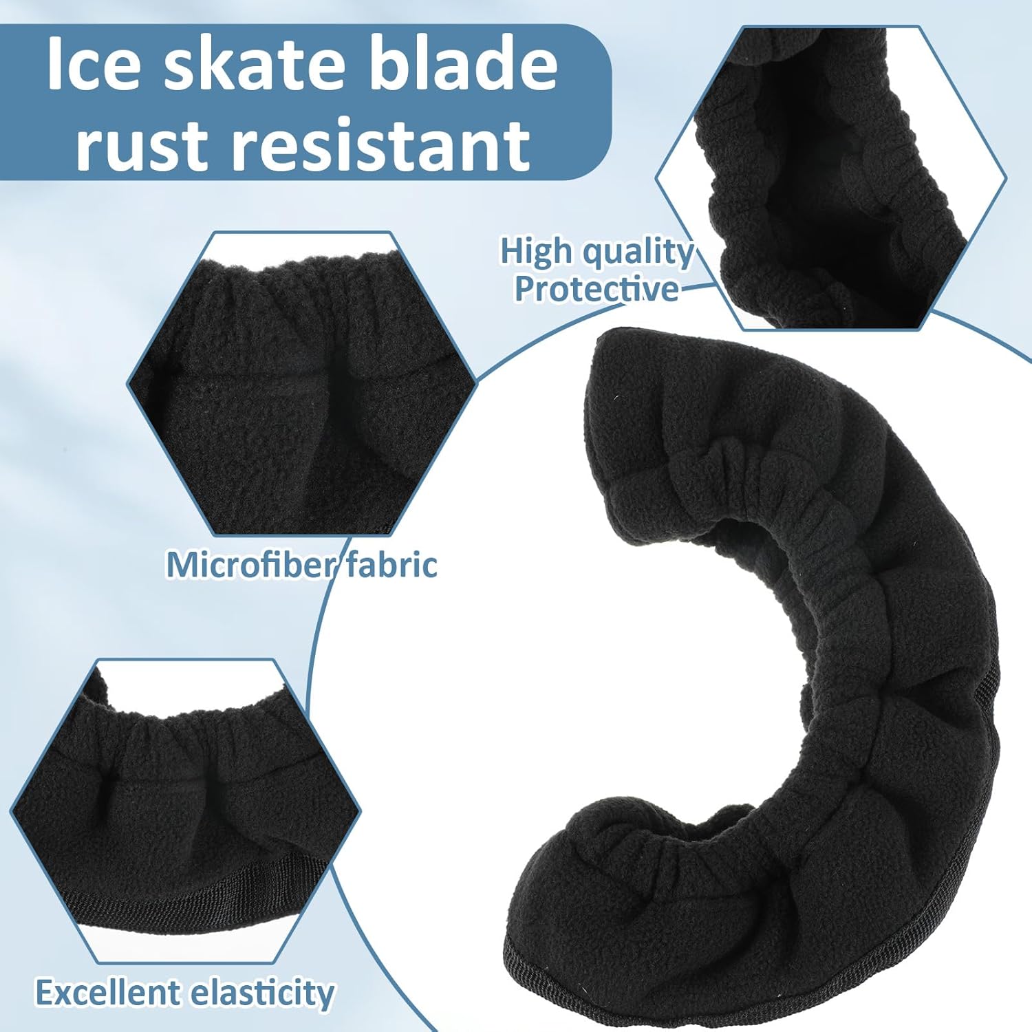 2 PCS Ice Skate Guards, Sports Blade Protector for Hockey Skates, Figure and Ice Skates Blade Covers for Toddler Kids Youth Adults-Men Women Boys Girls Skate Guards Figure Skating Hockey