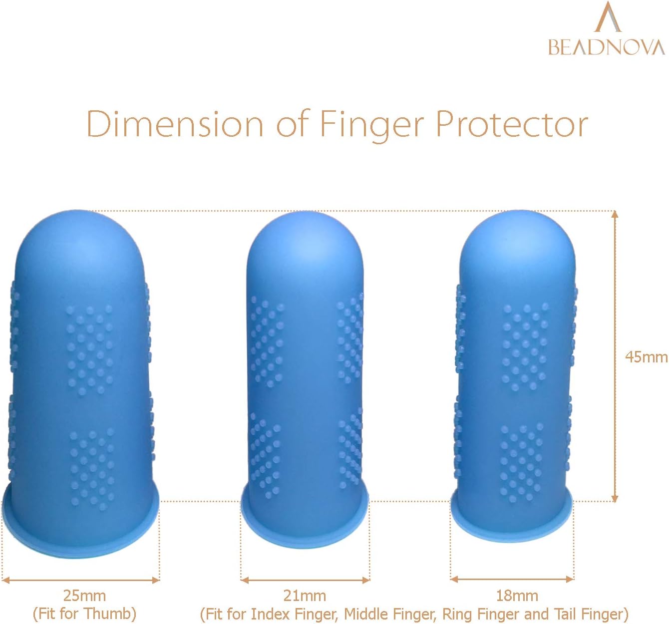 Finger Cot Silicon Finger Gloves Protector for Electronic Repair Painting Jewelry Cleaning Crafting Industrial Apply (Pack of 6-3 Size, Blue & Red Color)