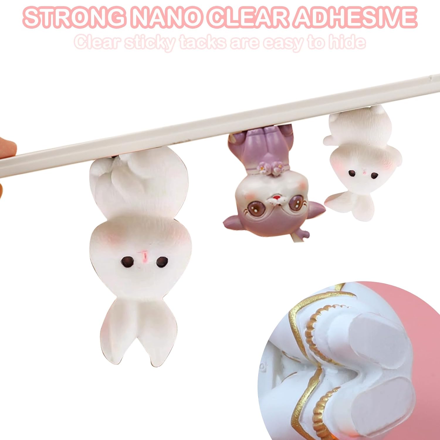 600Pcs Double Sided Dots Glue, Clear Sticky Tack Putty Removable, Sticky Gel Dots Tacky Putty Crafts Mounting Putty, No Trace Poster Putty Sticky Tack for Wall Hanging (0.51 X 0.31 Inches)