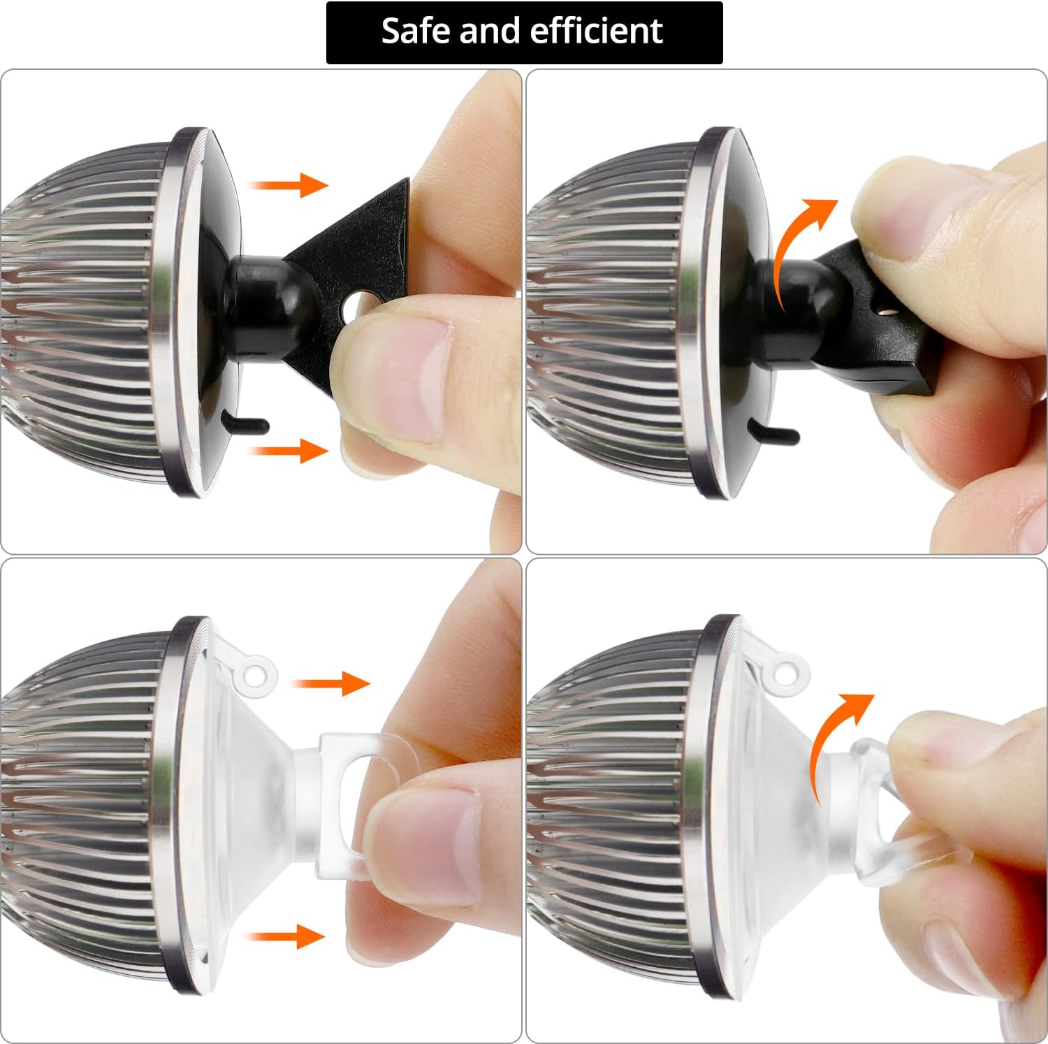 Light Bulb Changer Suction Cup Tool, Compatible with MR16 and GU10 Bulbs, 6 Pack Suction Cups for Bulb Removal