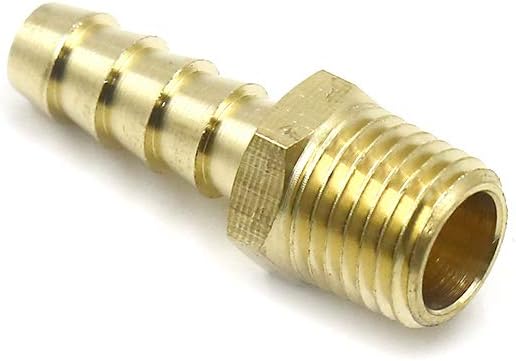 2pcs Brass 5/16" Hose Barb to 1/4" NPT Male Quick Couplers