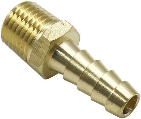 2pcs Brass 5/16" Hose Barb to 1/4" NPT Male Quick Couplers
