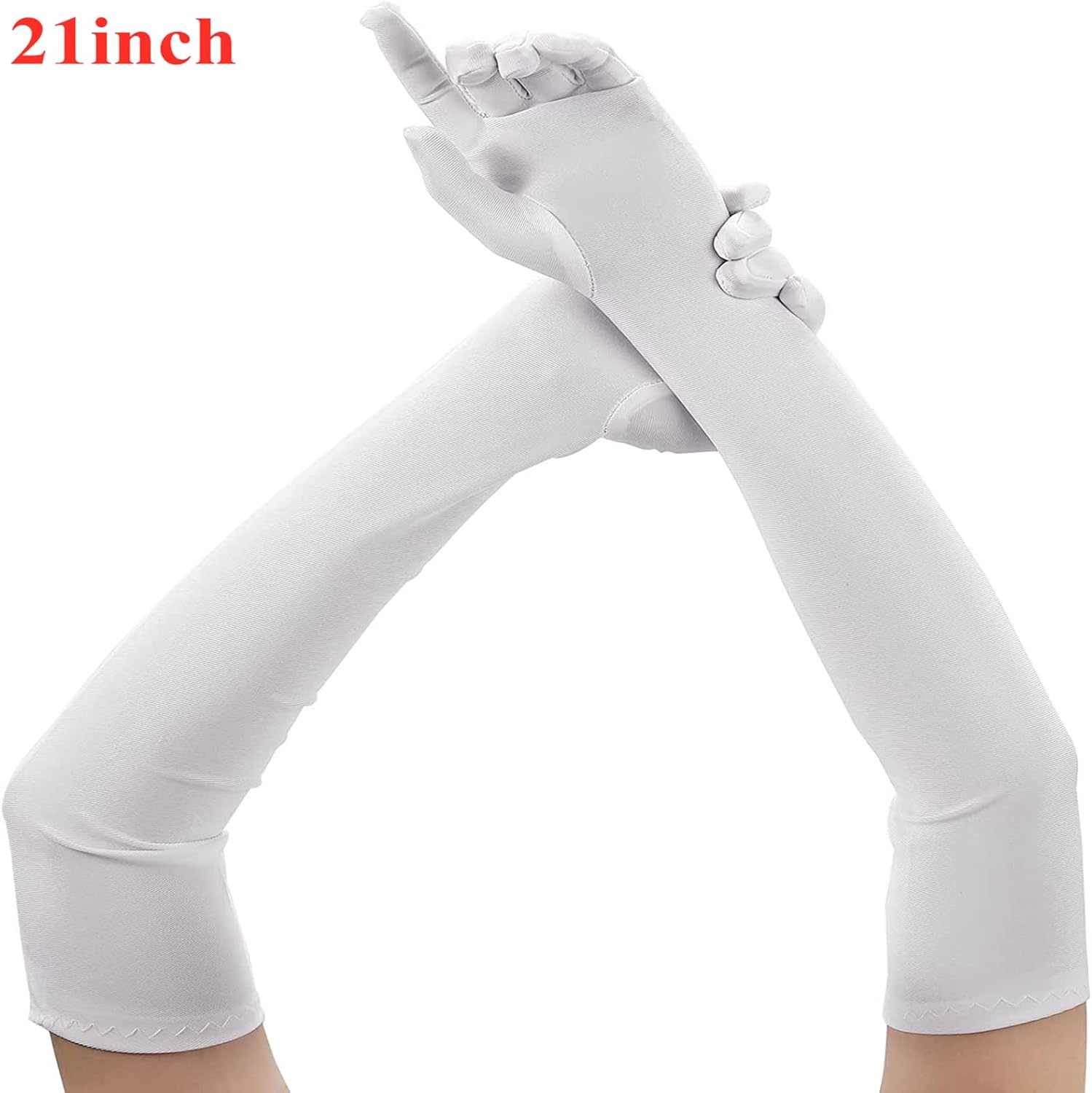 1920s Long Evening Satin Elbow Gloves Opera Gloves Stretch Bridal Wedding Prom Party Costume Accessories for Women