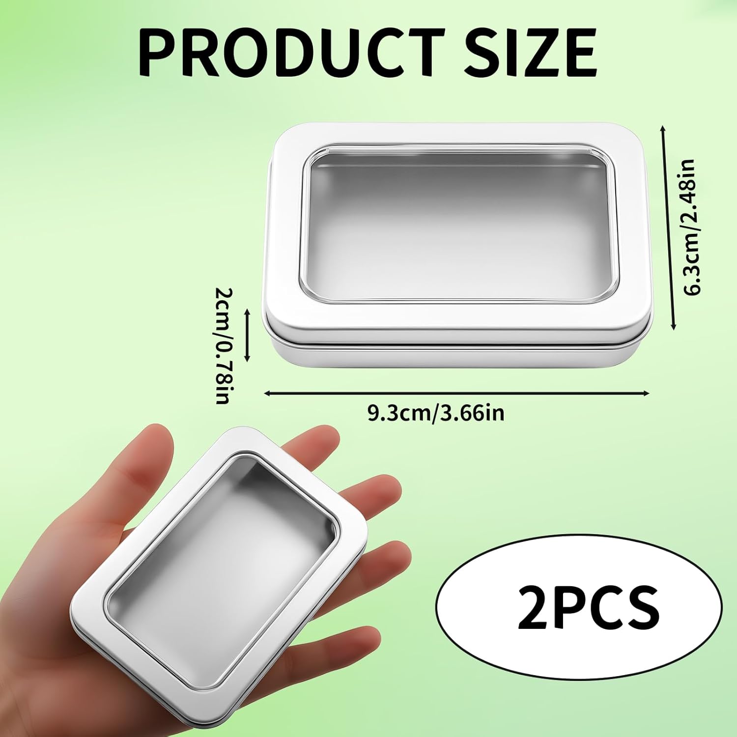 2-Pack Cotton Ball Holder for Travel & Bathroom - Dental Floss Qtip Dispenser Holders - Portable Travel Floss Case Box - Empty Metal Cotton Swab Hair Ties Floss Picks Containers w/Dustproof Lid