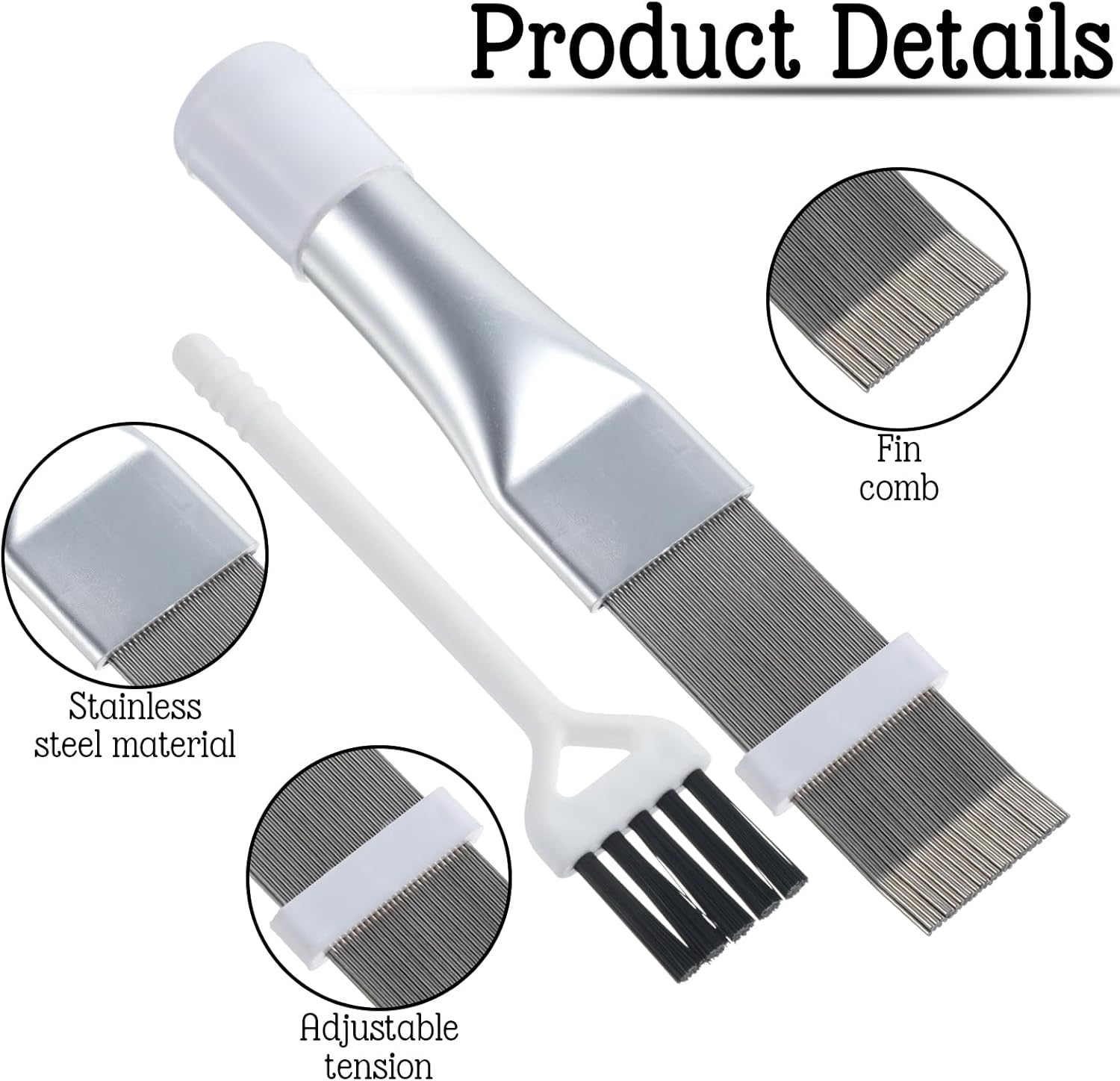 2Pcs Radiator Fin Comb,Coil Cleaning Brush Air Conditioner Fin Comb Kit for Combing Radiator Evaporator Condenser