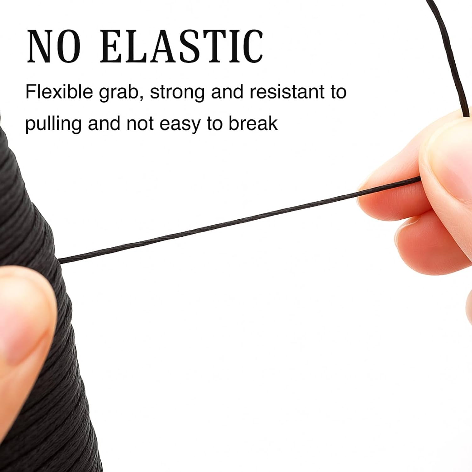1.5MM Black Nylon String - 110Yards Wind Chime String Weather Resistant Nylon Cord Black Nylon Bracelets String Beading Thread Macrame Trim Cord for Necklace Jewelry Making Craft Halloween