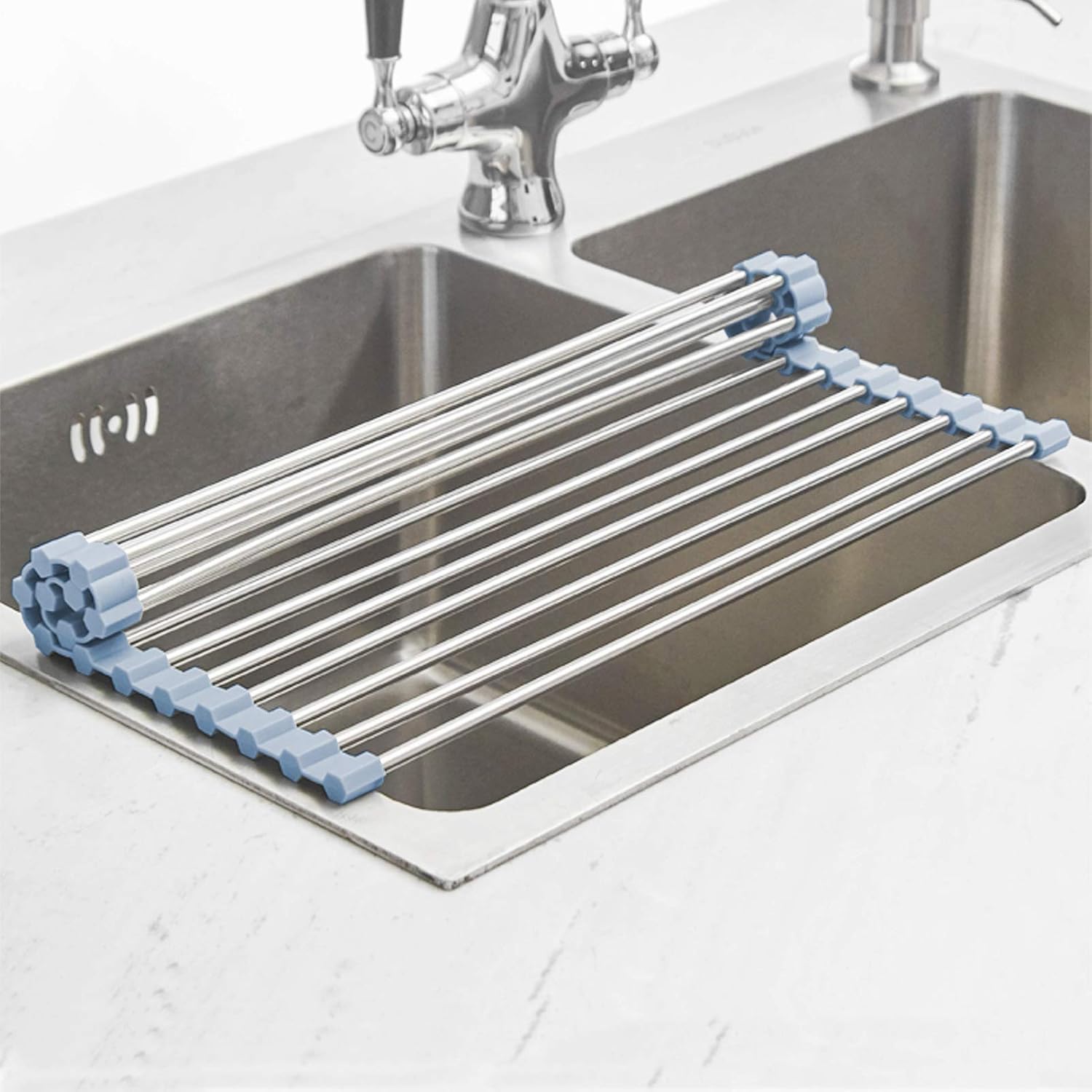 Over The Sink Dish Drying Rack, Roll Up Dish Drying Rack + Garden Shovel Trowel Garden Tool with Measurement Mark