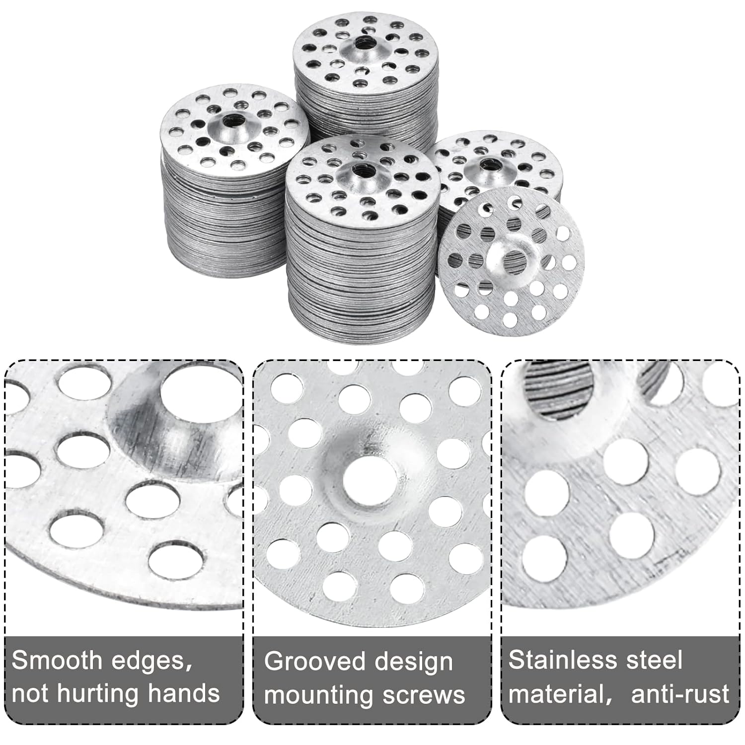 1 Inch Plaster Washers 200 Pcs Plaster Buttons Metal Washers for Screws Plaster Repair Rings Profile Washer for Wall Ceiling Drywall Repair