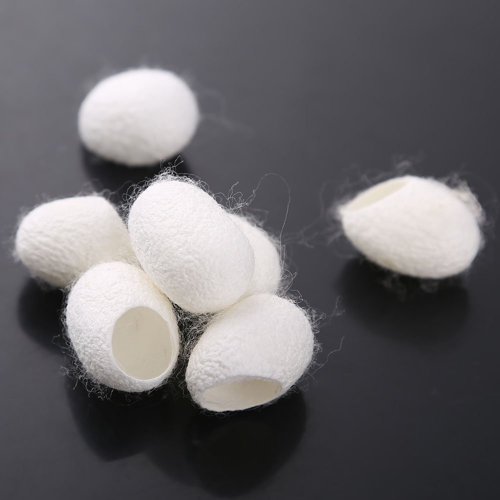 Petluno 100pcs Fresh Natural Silk Ball Cocoons Facial Cleanser Balls Healthy Skin Care Scrub Face Massage