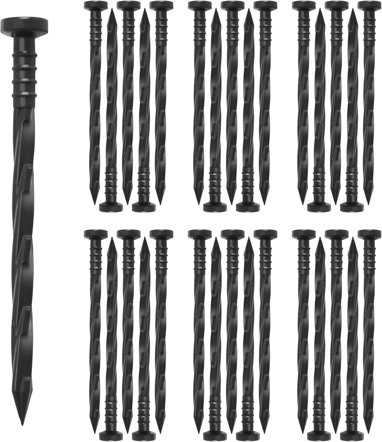 30 pcs Landscape Edging Anchoring Spikes, 6 inches Yard Lawn Paver Edging Stakes for Weed Barrier, Garden Fence, Artificial Turf