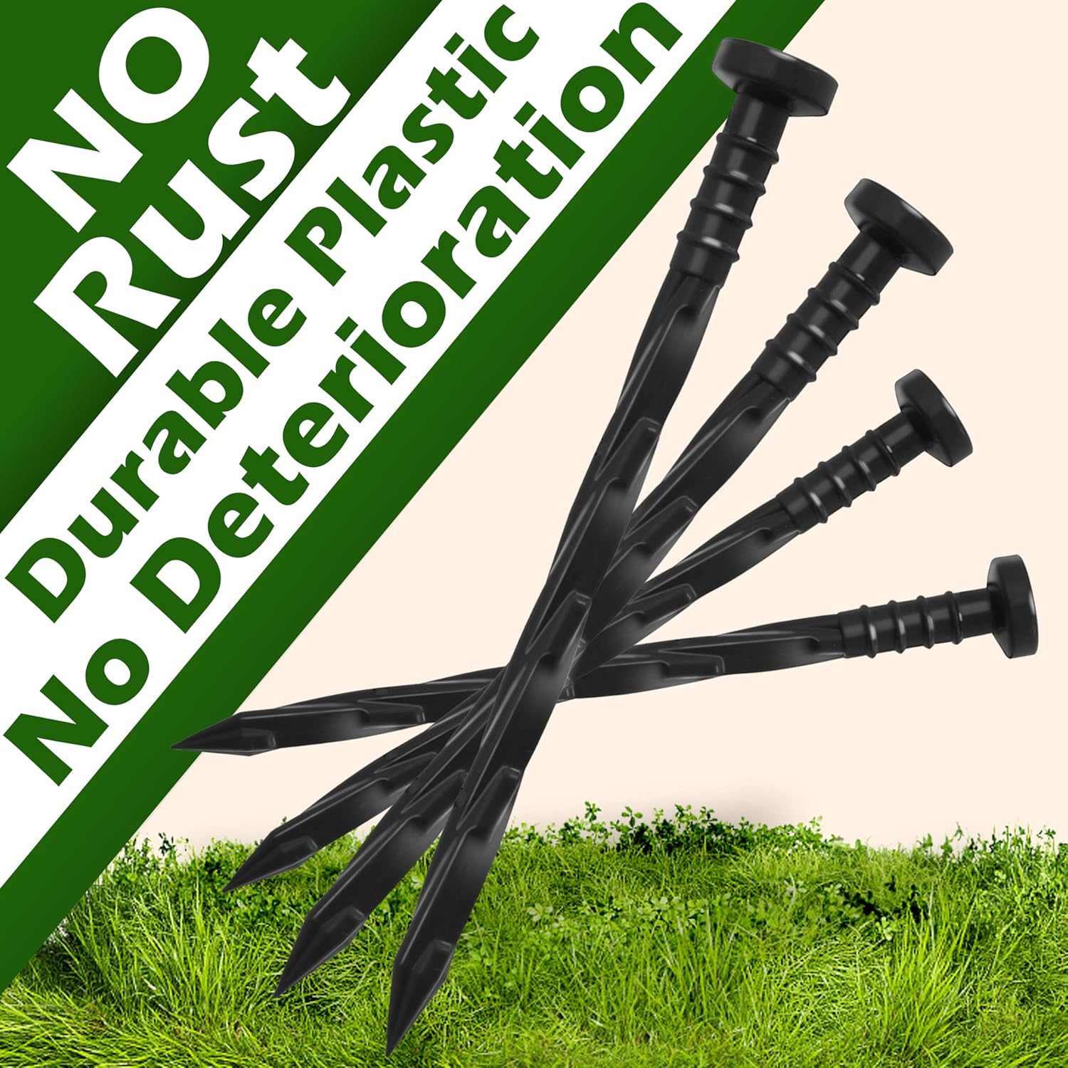 30 pcs Landscape Edging Anchoring Spikes, 6 inches Yard Lawn Paver Edging Stakes for Weed Barrier, Garden Fence, Artificial Turf