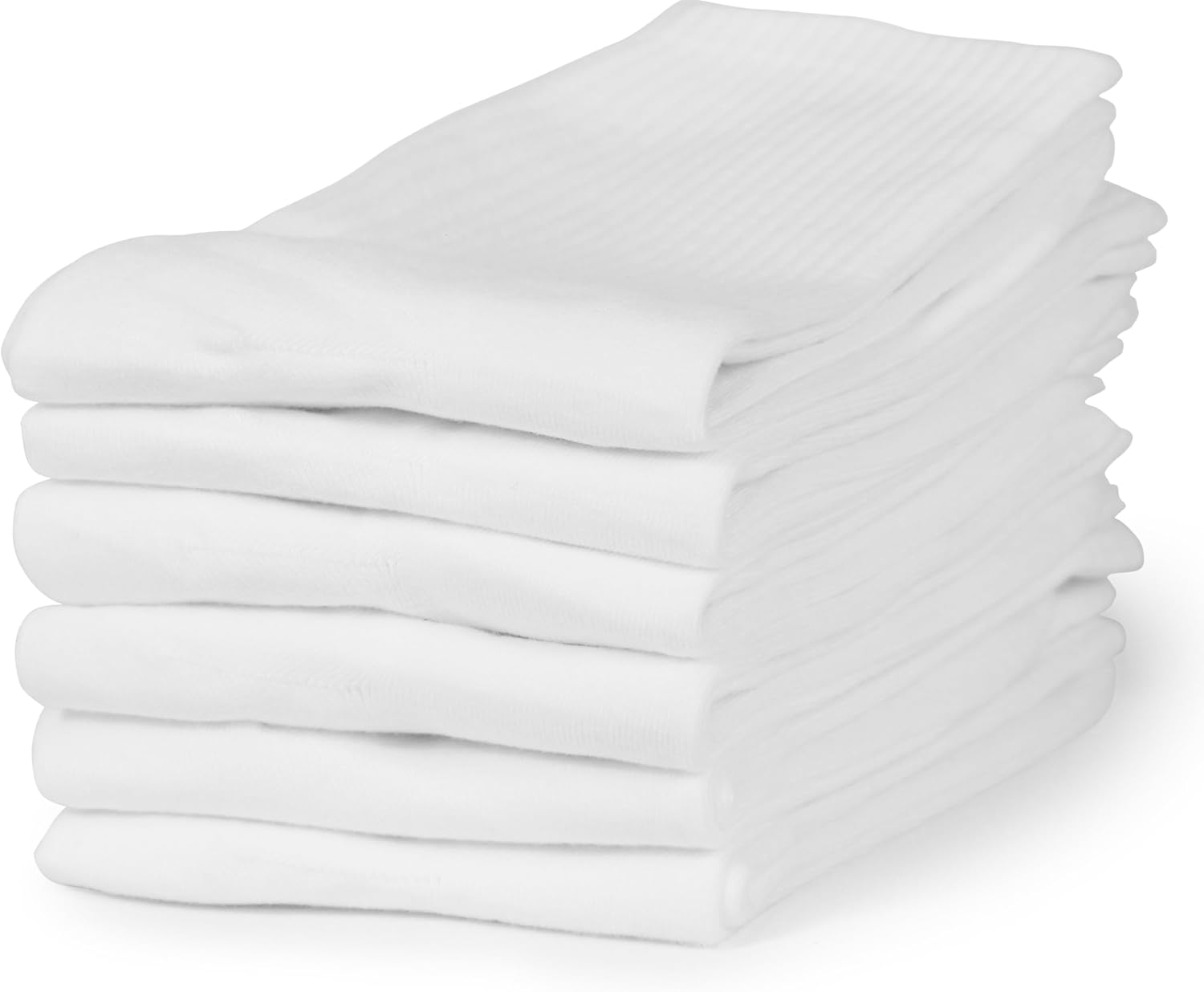 Women Crew Sock Cotton Casual Calf Socks 6 Pairs Size 5-10