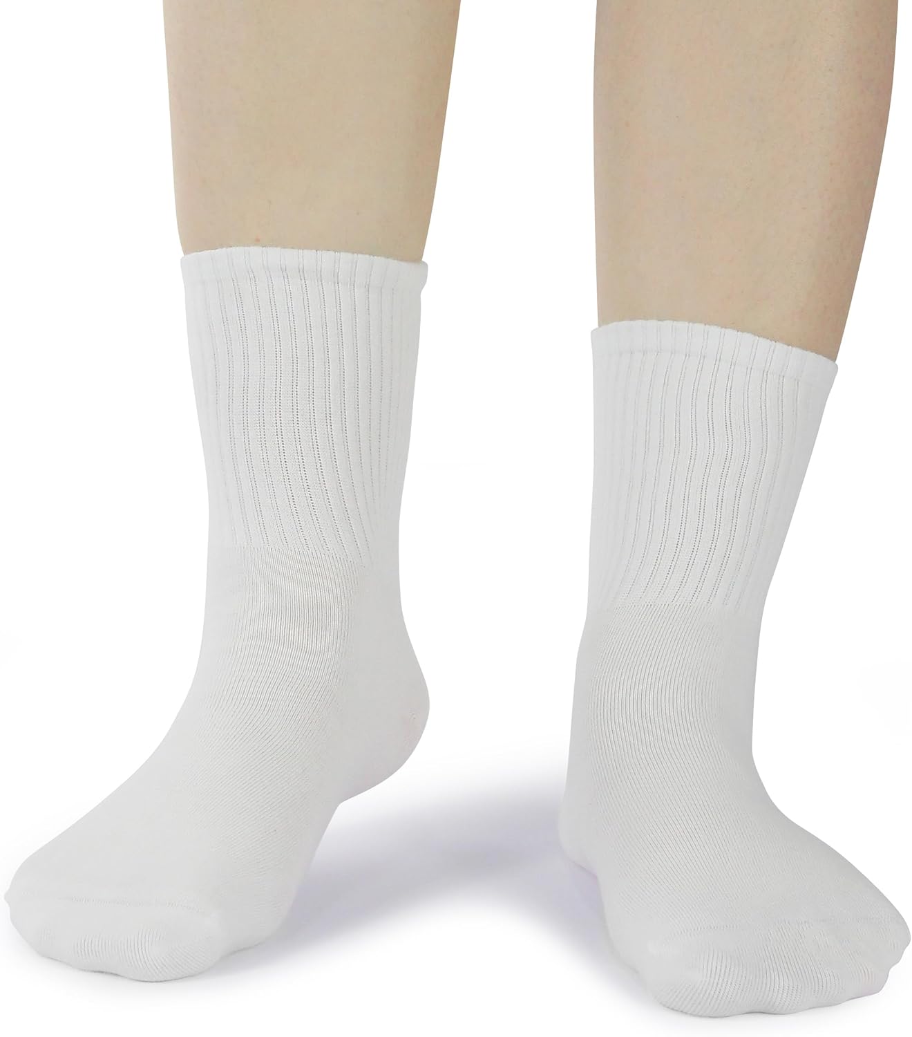 Women Crew Sock Cotton Casual Calf Socks 6 Pairs Size 5-10