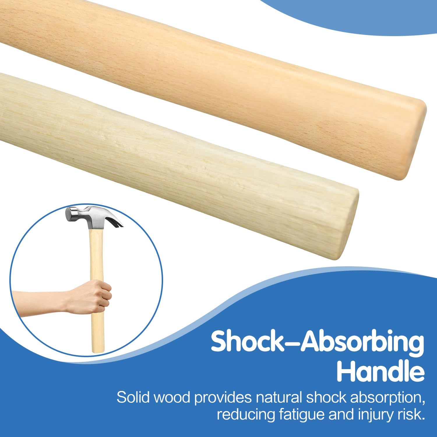 16oz Claw Hammer, General Purpose Claw Hammer with Wooden Handle & Forged Steel Head
