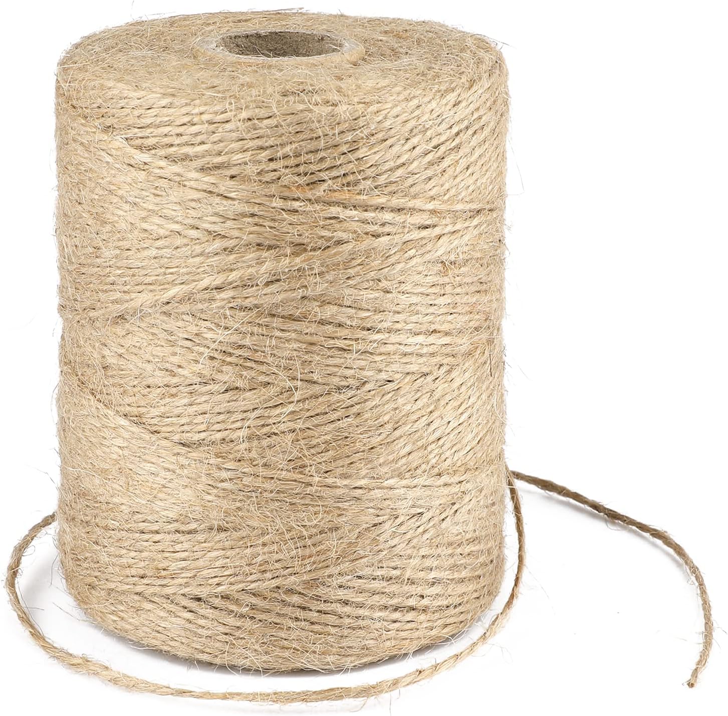 Natural Jute Twine, 1.5MM 984 Feet Gift Wrapping Twine String, 2 Ply Thin Brown Hemp String for DIY Arts & Crafts, Garden Plants, Crochet, Macrame, Christmas