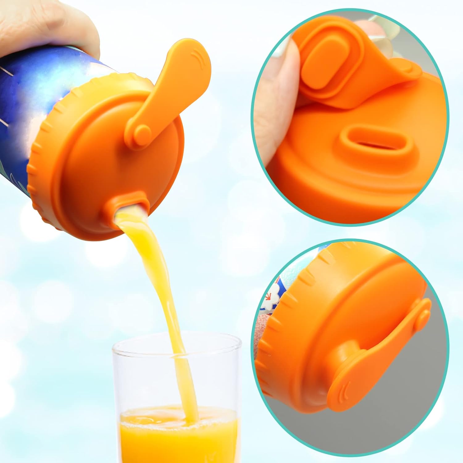 6Pcs Soda Can Cover Lids, Silicone Can Lid Can Protector, Reusable Can Toppers Can Top for Soda Coke Pop Beer Energy Drink Juice Beverage, Soda Can Lids for 2.1In Standard Cans Top (Assorted Colors)