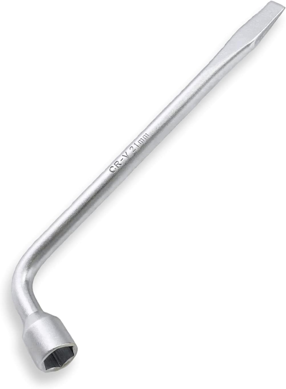 Car Spare Tire Lug Wrench for Jack, 13/16" High Carbon Steel L-shaped Tire Replacement Tool L Type Strong Hexagon Slotted End Socket Wrench