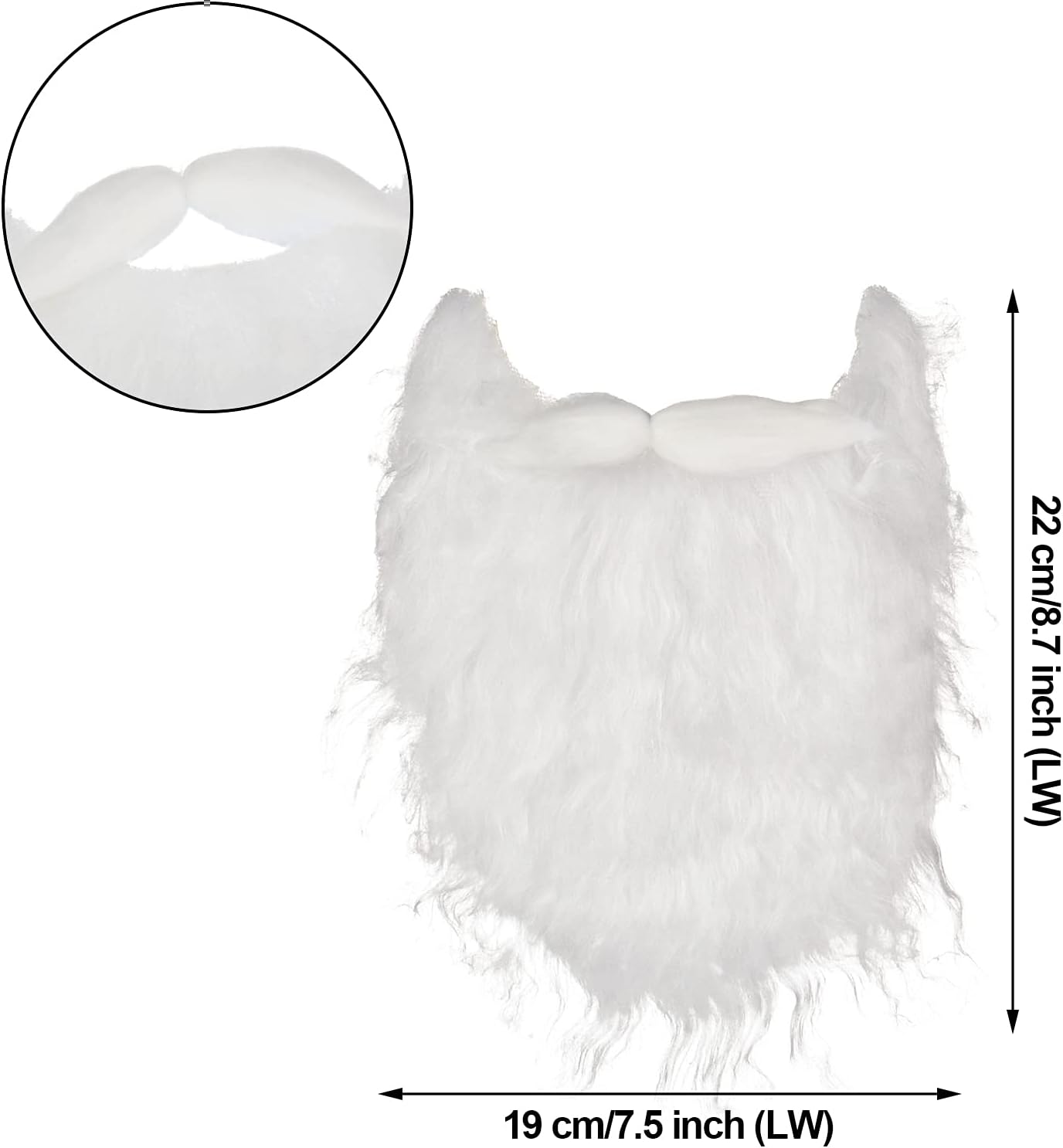 4 Pcs Christmas Santa Costume Santa Claus Hats and Beard Adults Beards Mustache, Hat Xmas Suit Decoration Men Women