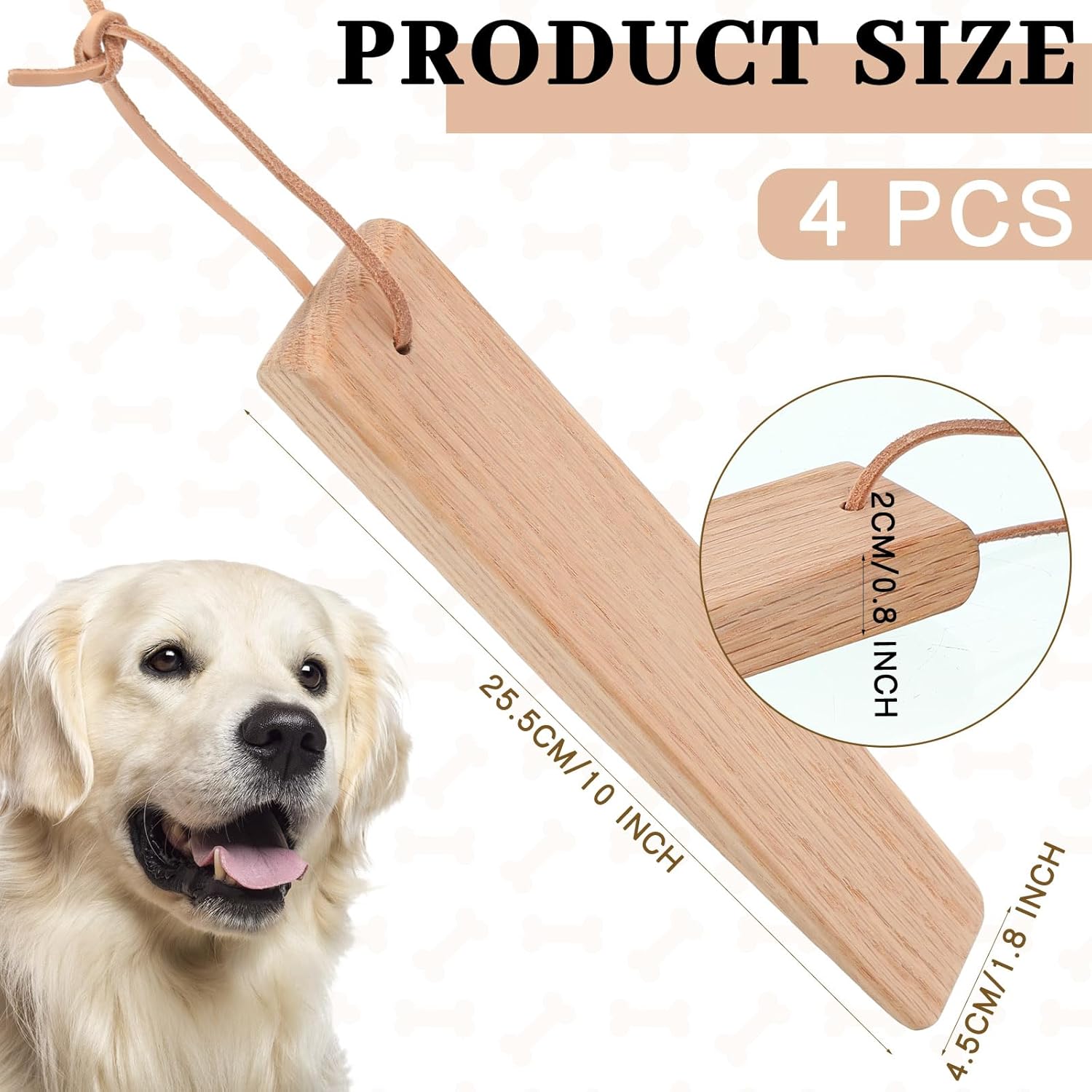 2 Pcs Break Stick Dog Fight 10.04'' x 1.77'' x 0.79'' Dog Stick Toy with Ropes for Training German Shepherd Most Dogs