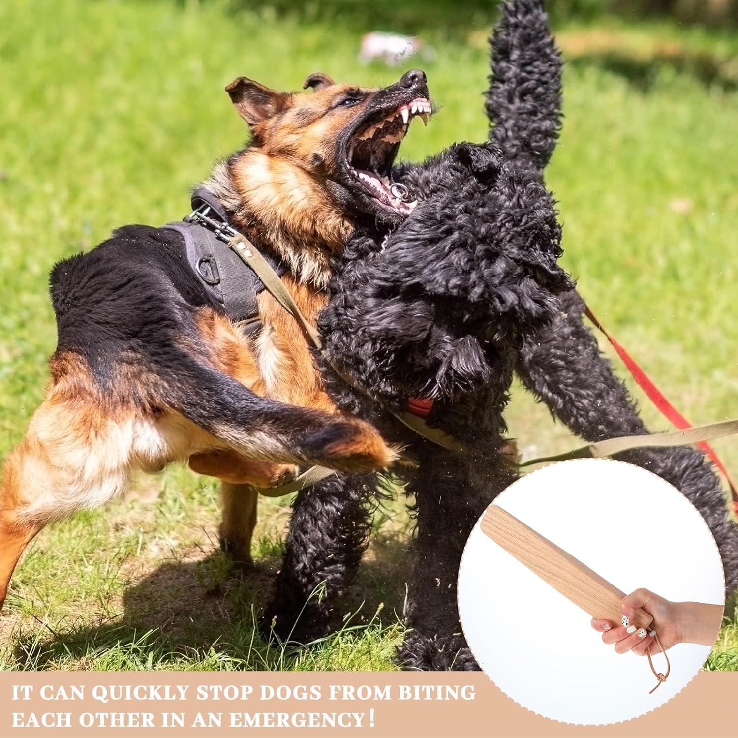 2 Pcs Break Stick Dog Fight 10.04'' x 1.77'' x 0.79'' Dog Stick Toy with Ropes for Training German Shepherd Most Dogs