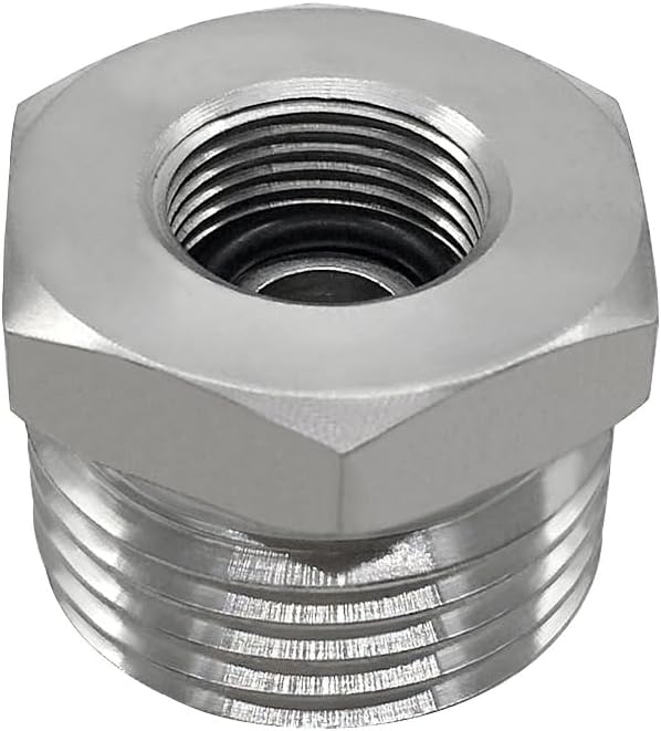 Stainless Steel 3/8 Compression Female Thread(I.D:0.512") to 3/4 Male Garden Hose Threaded(O.D:1.06") Adapter Hex Bushing(Pls check size chart!)