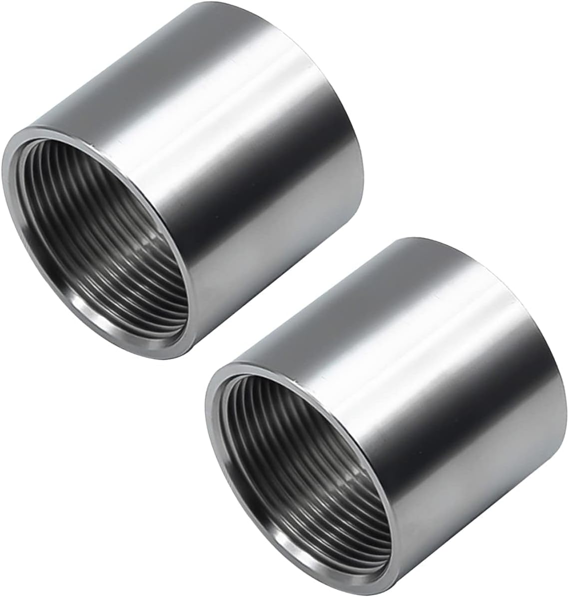 Stainless Steel Cast Pipe Fitting, Coupling, 1/2" x 1/2" Female Threaded (1" Length, Pack of 2)