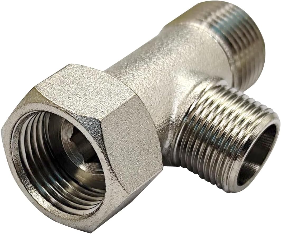 Brass Angle Stop Add-A-Tee Valve Compression Tee 3/8 Comp. Inlet by 3/8 Outlet with 1/2 Male G to 3/8 Female Comp Adapter