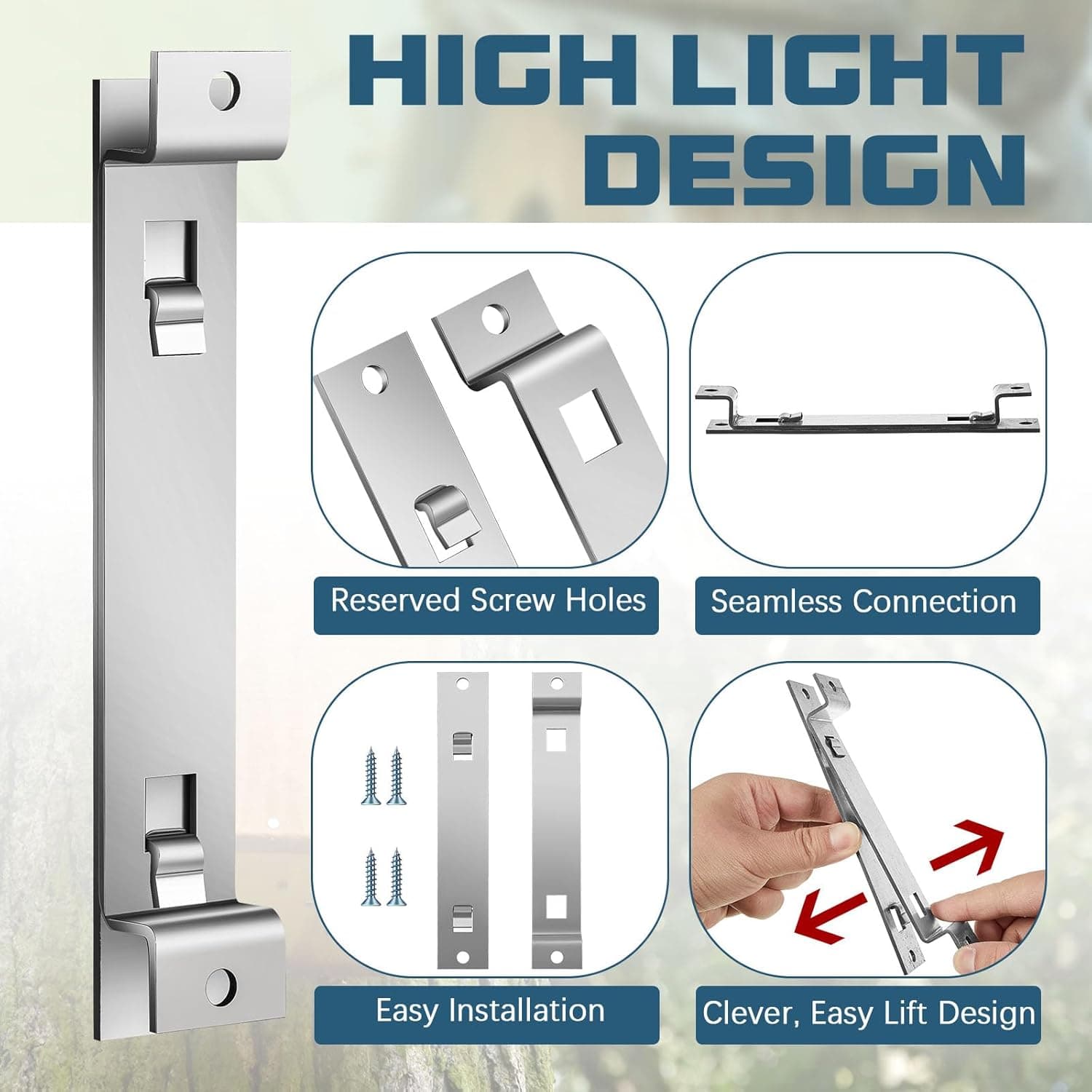 2 Sets Bird House Hanger Bracket Stable Rust Proof Galvanized Steel Mounting Bracket for Securing Bird Houses Nesting Boxes Feeders, Quickly Remove for Cleaning (Silver)
