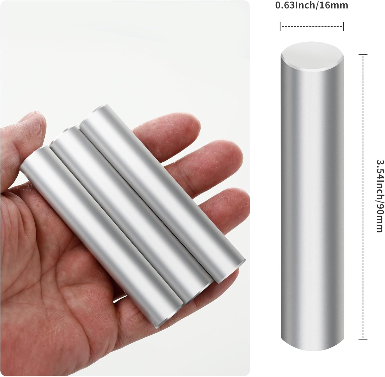 99.99％ Magnesium Metal Rod, High Purity Mg Bar for Fire Starter, Survival Emergency, Sparks Accessory for Outdoor Travel Camping Hiking 3.5" Long x 0.63" Diameter (900mm x 16mm)