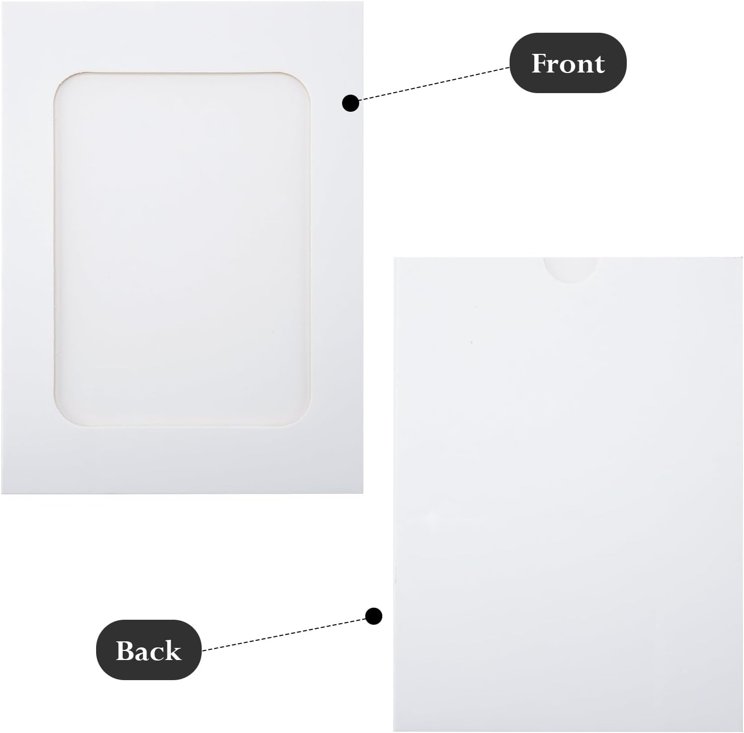 20Pcs Paper Photo Frames, 4x6Inch White Picture Display Holders, Cardborad Picture Frames with String and Clips, DIY Graduation Photo Hanging Banner for Home, Classroom, Offices