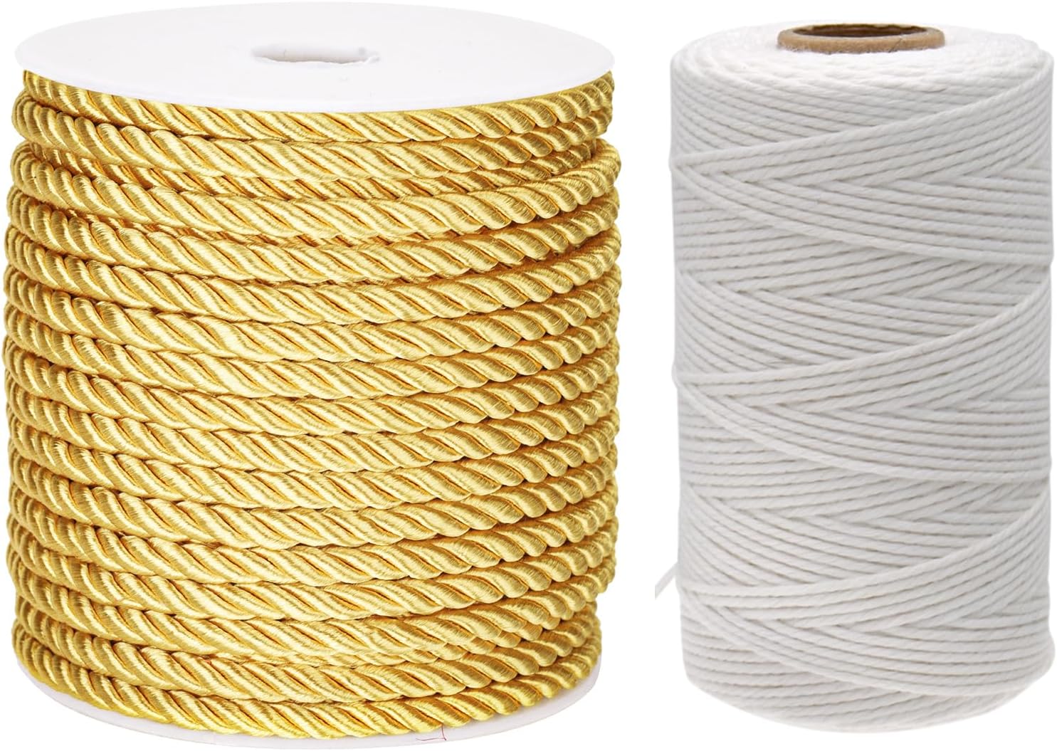White Twine String and Gold Rope